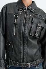 THE ACE FAUX LEATHER JACKET  - VIA THE RAGGED PRIEST | Only €215 | NOW AVAILABLE TO SHOP at IAMINHATELOVE