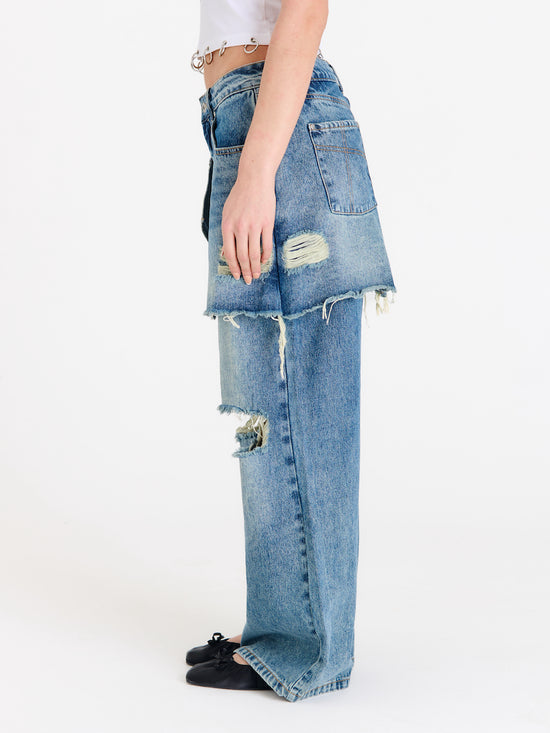 SHADOW RELEASE DENIM WITH SKIRT OVERLAY - EXCLUSIVE Denim from THE RAGGED PRIEST - Just €92.65! SHOP NOW AT IAMINHATELOVE BOTH IN STORE FOR CYPRUS AND ONLINE WORLDWIDE @ IAMINHATELOVE.COM