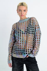 THE ELECTRO FOILED KNIT  - VIA THE RAGGED PRIEST | Only €87 | NOW AVAILABLE TO SHOP at IAMINHATELOVE