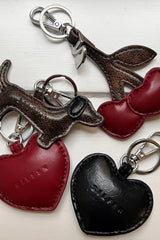 THE SILFEN STUDIO BAG CHARM - RED + BLACK HEART(s)  - VIA SILFEN STUDIO | Only €15 | NOW AVAILABLE TO SHOP at IAMINHATELOVE