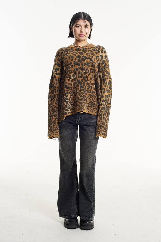 TINA LEOPARD PRINT KNIT  - VIA THE RAGGED PRIEST | Only €97 | NOW AVAILABLE TO SHOP at IAMINHATELOVE