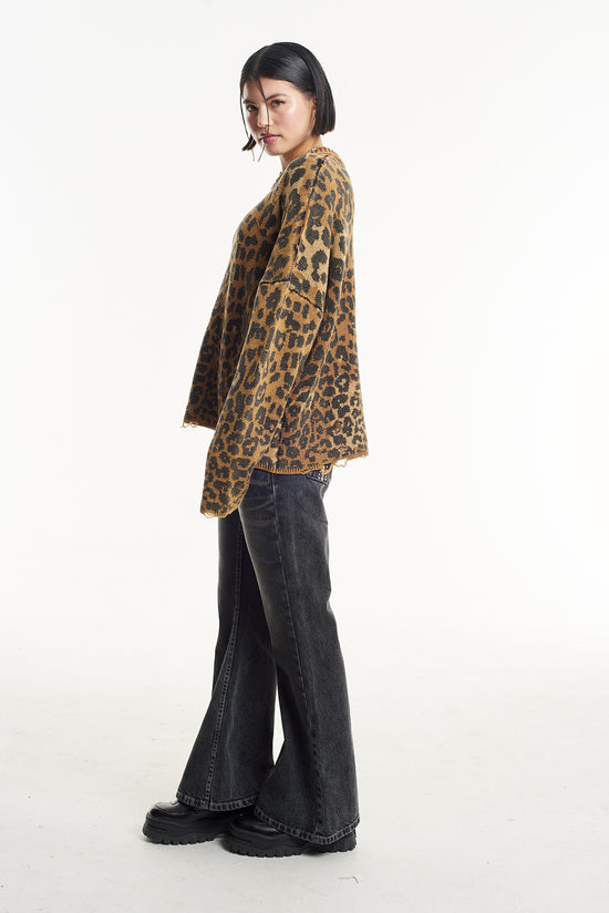 TINA LEOPARD PRINT KNIT  - VIA THE RAGGED PRIEST | Only €97 | NOW AVAILABLE TO SHOP at IAMINHATELOVE