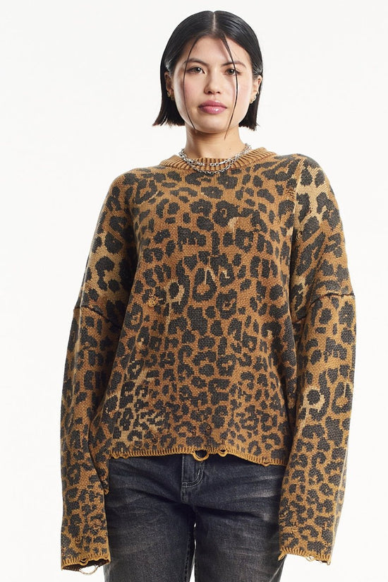 TINA LEOPARD PRINT KNIT  - VIA THE RAGGED PRIEST | Only €97 | NOW AVAILABLE TO SHOP at IAMINHATELOVE