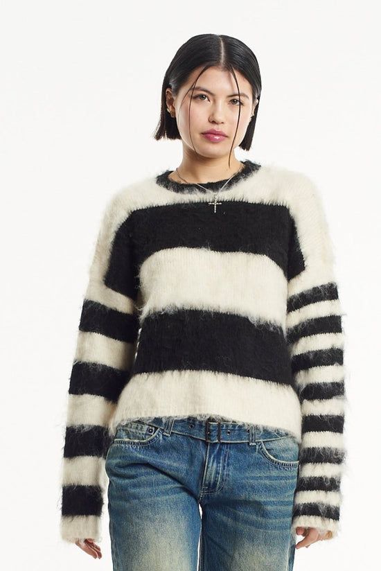 HUMBAG FLUFFY STRIPE KNIT  - VIA THE RAGGED PRIEST | Only €97 | NOW AVAILABLE TO SHOP at IAMINHATELOVE