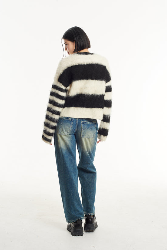 HUMBAG FLUFFY STRIPE KNIT  - VIA THE RAGGED PRIEST | Only €97 | NOW AVAILABLE TO SHOP at IAMINHATELOVE