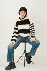 HUMBAG FLUFFY STRIPE KNIT  - VIA THE RAGGED PRIEST | Only €97 | NOW AVAILABLE TO SHOP at IAMINHATELOVE