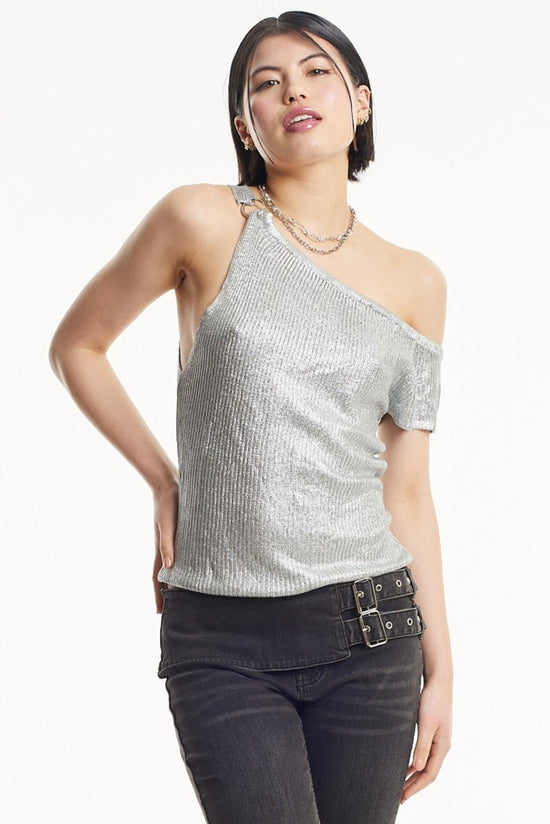 SHIMMER METALLIC SILVER TOP  - VIA THE RAGGED PRIEST | Only €69 | NOW AVAILABLE TO SHOP at IAMINHATELOVE