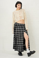 EXCLUSIVE - QUEENIE CHECK MAXI SKIRT  - VIA THE RAGGED PRIEST | Only €83 | NOW AVAILABLE TO SHOP at IAMINHATELOVE