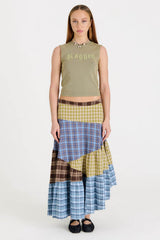 PAIN TARTAN PATCHWORK MAXI SKIRT  - VIA THE RAGGED PRIEST | Only €67.20 | NOW AVAILABLE TO SHOP at IAMINHATELOVE