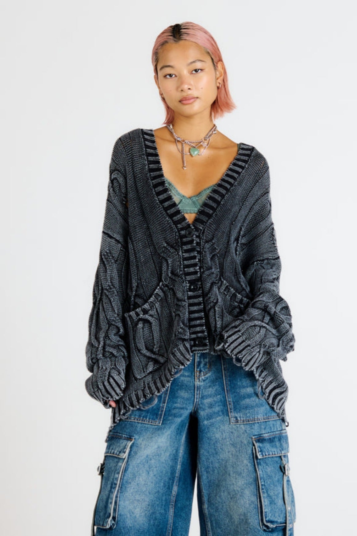 ECHO ACID WASH KNIT CARDIGAN - EXCLUSIVE Knitwear from THE RAGGED PRIEST - Just €72.80! SHOP NOW AT IAMINHATELOVE BOTH IN STORE FOR CYPRUS AND ONLINE WORLDWIDE @ IAMINHATELOVE.COM