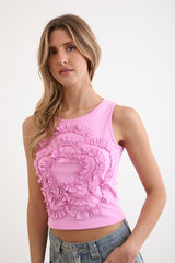 THE BARBIECORE RUFFLED TANK TOP  - VIA CURATED BY | Only €23 | NOW AVAILABLE TO SHOP at IAMINHATELOVE